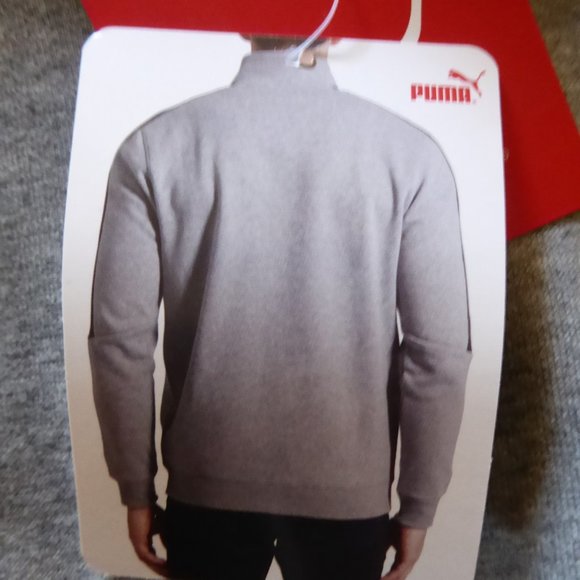 PUMA BRAND MENS GRAY WITH BLACK LONG SLEEVE TRACK JACKET WITH FULL ZIPPER L NEW - Picture 8 of 13
